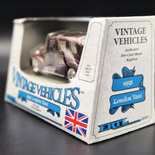 Load image into Gallery viewer, ERTL 1958 London Taxi-Austin FX3 3 Door Taxi Cab Maroon #2551 1:43 ERTL Vintage Vehicles Diecast Model