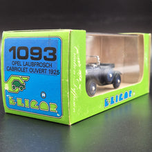 Load image into Gallery viewer, Eligor 1925 Opel Laubfrosch Open Cabriolet #1093 Dark Blue 1/43 Diecast Model