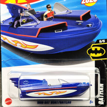 Load image into Gallery viewer, Hot Wheels 2025 1966 Bat Boat Dark Blue #232 Batman 5/5 New Long Card