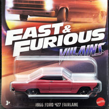 Load image into Gallery viewer, Hot Wheels 2025 1966 Ford 427 Fairlane Maroon Fast & Furious Villains 3/5 New