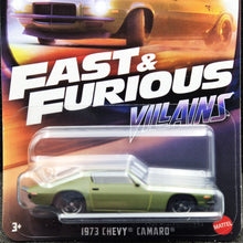 Load image into Gallery viewer, Hot Wheels 2025 1973 Chevy Camaro Dark Olive Fast & Furious Villains 4/5 New