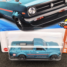 Load image into Gallery viewer, Hot Wheels 2025 1975 Datsun Sunny Truck (B120) #93 Teal HW Hot Trucks 6/10 New Long Card
