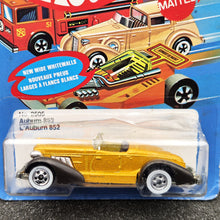 Load image into Gallery viewer, Hot Wheels 1983 Auburn 852 Gold #2505 Mainline Long Card