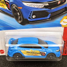 Load image into Gallery viewer, Hot Wheels 2025 2018 Honda Civic Type R Blue #123 Then and Now 3/10 New Long Card