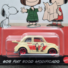 Load image into Gallery viewer, Hot Wheels 2025 60s Fiat 500D Modificado Cream Peanuts 75 Years Series 5/5 New