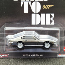 Load image into Gallery viewer, Hot Wheels 2024 Aston Martin V8 No Time To Die 007 Dark Grey Pop Culture Mix 4 New Long Card