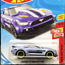 Load image into Gallery viewer, Hot Wheels 2018 Custom '15 Ford Mustang Lilac #199 Then and Now 9/10 New Long Card
