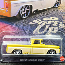 Load image into Gallery viewer, Hot Wheels 2025 Custom '62 Chevy Pickup Yellow Surf's Up Series 1/5 New