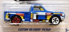 Load image into Gallery viewer, Hot Wheels 2022 Custom '69 Chevy Pickup Blue #108 HW Art Cars 4/10 New Long Card