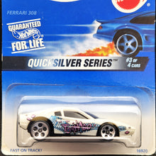 Load image into Gallery viewer, Hot Wheels 1997 Ferrari 308 White #547 Quicksilver Series 3/4 New Long Card