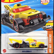Load image into Gallery viewer, Hot Wheels 2025 Haulerback Yellow #42 HW Hot Trucks 3/10 New Long Card