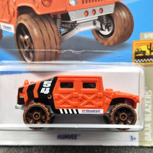 Load image into Gallery viewer, Hot Wheels 2022 Humvee Orange #25 Baja Blazers 3/10 New Long Card