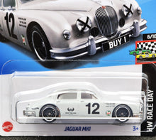 Load image into Gallery viewer, Hot Wheels 2024 Jaguar MK1 Grey #127 HW Race Day 6/10 New Long Card