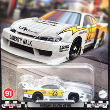 Load image into Gallery viewer, Hot Wheels 2024 LB Super Silhouette Nissan Silvia (S15) White #91 Hot Wheels Boulevard New