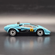 Load image into Gallery viewer, Hot Wheels 2024 Lamborghini Countach Pace Car Cyan Retro Racers 5 Pack Exclusive