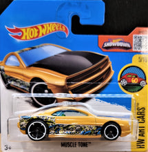 Load image into Gallery viewer, Hot Wheels 2016 Muscle Tone Dark Yellow #195 HW Art Cars 5/10 New
