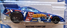 Load image into Gallery viewer, Hot Wheels 2019 Mustang Funny Car Dark Blue #212 HW Race Team 4/10 New Long Card