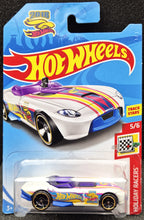 Load image into Gallery viewer, Hot Wheels 2018 RRRoadster White Holiday Racers 5/6 New Long Card Treasure Hunt