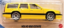 Load image into Gallery viewer, Hot Wheels 2021 Volvo 850 Estate Yellow #43 Factory Fresh 2/10 New Long Card