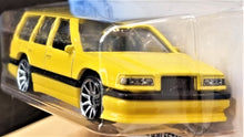 Load image into Gallery viewer, Hot Wheels 2021 Volvo 850 Estate Yellow #43 Factory Fresh 2/10 New Long Card