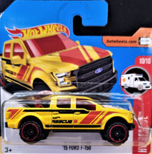 Load image into Gallery viewer, Hot Wheels 2017 '15 Ford F-150 Yellow #65 HW Rescue 10/10 New