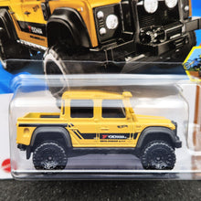 Load image into Gallery viewer, Hot Wheels 2025 '15 Land Rover Defender Double Cab Yellow #179 HW Dirt 10/10 New Long Card