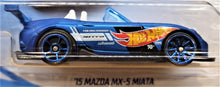 Load image into Gallery viewer, Hot Wheels 2018 '15 Mazda MX-5 Miata Blue #167 Nightburnerz 3/10 New