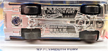 Load image into Gallery viewer, Hot Wheels 2020 '57 Plymouth Fury Blue #168 HW Flames 2/10 New Long Card
