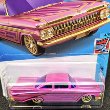 Load image into Gallery viewer, Hot Wheels 2022 '59 Chevy Bel Air Pearl Pink #70 Chevy Bel Air 4/5 New Long Card
