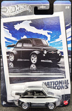 Load image into Gallery viewer, Hot Wheels 2025 '60s Fiat 500 D Modificado Black National Icons Series 3/5 New Long Card
