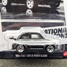 Load image into Gallery viewer, Hot Wheels 2025 '60s Fiat 500 D Modificado Black National Icons Series 3/5 New Long Card