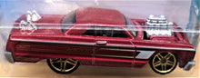 Load image into Gallery viewer, Hot Wheels 2020 '64 Chevy Impala Red #58 Tooned 9/10 New Long Card