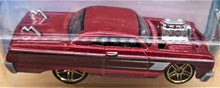 Load image into Gallery viewer, Hot Wheels 2020 '64 Chevy Impala Red #58 Tooned 9/10 New Long Card