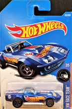 Load image into Gallery viewer, Hot Wheels 2017 '69 Corvette Racer Blue #352 HW Race Team 2/5 Long Card New