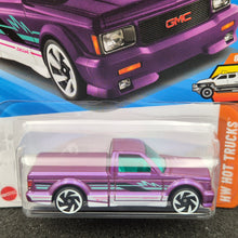 Load image into Gallery viewer, Hot Wheels 2025 '91 GMC Syclone Fuchsia #119 HW Hot Trucks 8/10 New Long Card