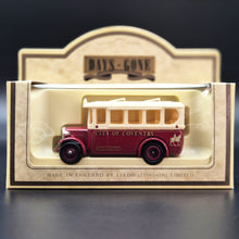 Load image into Gallery viewer, Lledo Days Gone 1935 Dennis Single Deck Coach City Of Coventry Dark Red DG10019