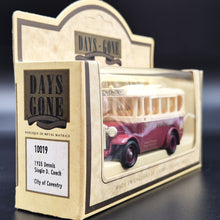 Load image into Gallery viewer, Lledo Days Gone 1935 Dennis Single Deck Coach City Of Coventry Dark Red DG10019