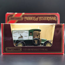 Load image into Gallery viewer, Matchbox 1910 Renault Type AG Van Delhaize Freres & Cie Models Of Yesteryear Y25-1 Boxed