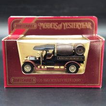 Load image into Gallery viewer, Matchbox 1918 Crossley Beer Lorry Romford Brewery Co Models Of Yesteryear Y26-1 Boxed
