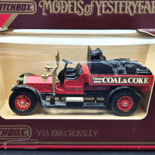Load image into Gallery viewer, Matchbox 1918 Crossley Lorry Evans Bros Coal & Coke Models Of Yesteryear Y13-3 Boxed