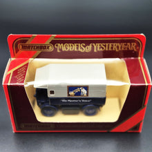 Load image into Gallery viewer, Matchbox 1919 Walker Electric Van His Masters Voice Dark Blue Models Of Yesteryear Y29-1 Boxed