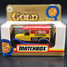 Load image into Gallery viewer, Matchbox 1990 1921 Ford Model T - Bird's Custard Powder Yellow #44 1-75 Gold Series