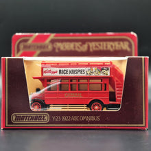 Load image into Gallery viewer, Matchbox 1922 AEC S Type Omnibus Kellogg's Rice Krispies Models Of Yesteryear Y23-1 Boxed