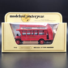 Load image into Gallery viewer, Matchbox 1922 AEC S Type Omnibus Schweppes Models Of Yesteryear Y23-1 Boxed