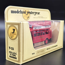 Load image into Gallery viewer, Matchbox 1922 AEC S Type Omnibus Schweppes Models Of Yesteryear Y23-1 Boxed