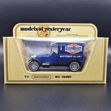 Load image into Gallery viewer, Matchbox 1927 Talbot Van Ever Ready Dark Blue Models Of Yesteryear Y5-4 Boxed