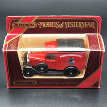 Load image into Gallery viewer, Matchbox 1930 Model A Ford Van Canadian Royal Mail Red Models Of Yesteryear Y22-1 Boxed