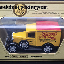 Load image into Gallery viewer, Matchbox 1930 Model A Ford Van Maggi's Suppen & Speisen Models Of Yesteryear Y22-1 Boxed