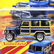 Load image into Gallery viewer, Matchbox 2020 1962 Willys Jeep Wagon Blue #13 Superfast New