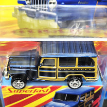 Load image into Gallery viewer, Matchbox 2020 1962 Willys Jeep Wagon Blue #13 Superfast New